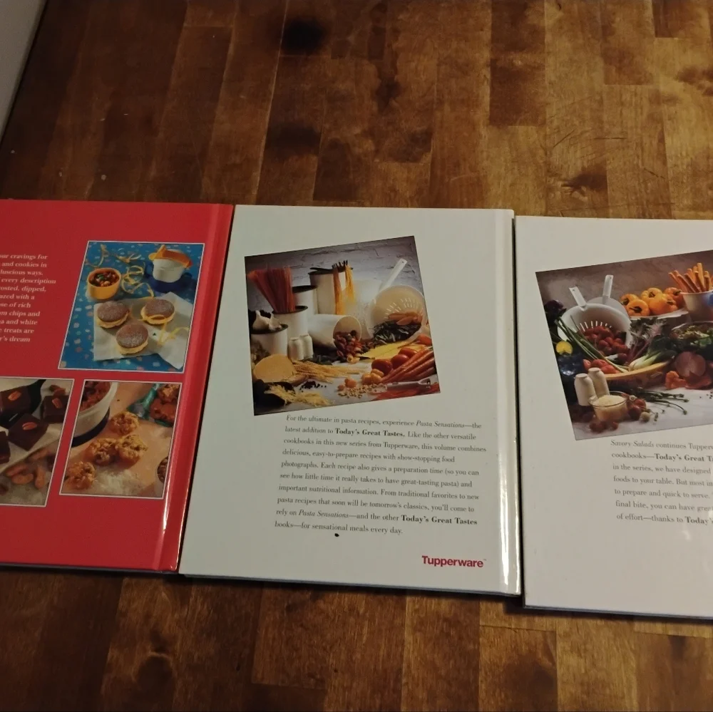 Tupperware Vintage 90s Set Of 3 Cookbooks